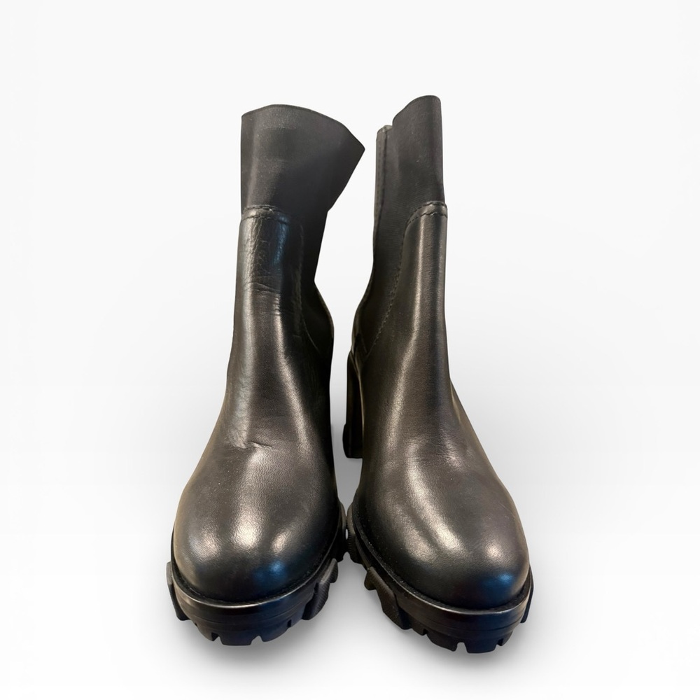 rag & bone Black Leather Shiloh Ankle Boots